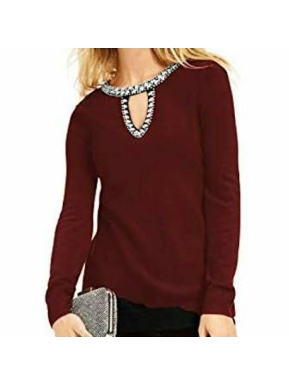 INC International Concepts Embellished Sweater